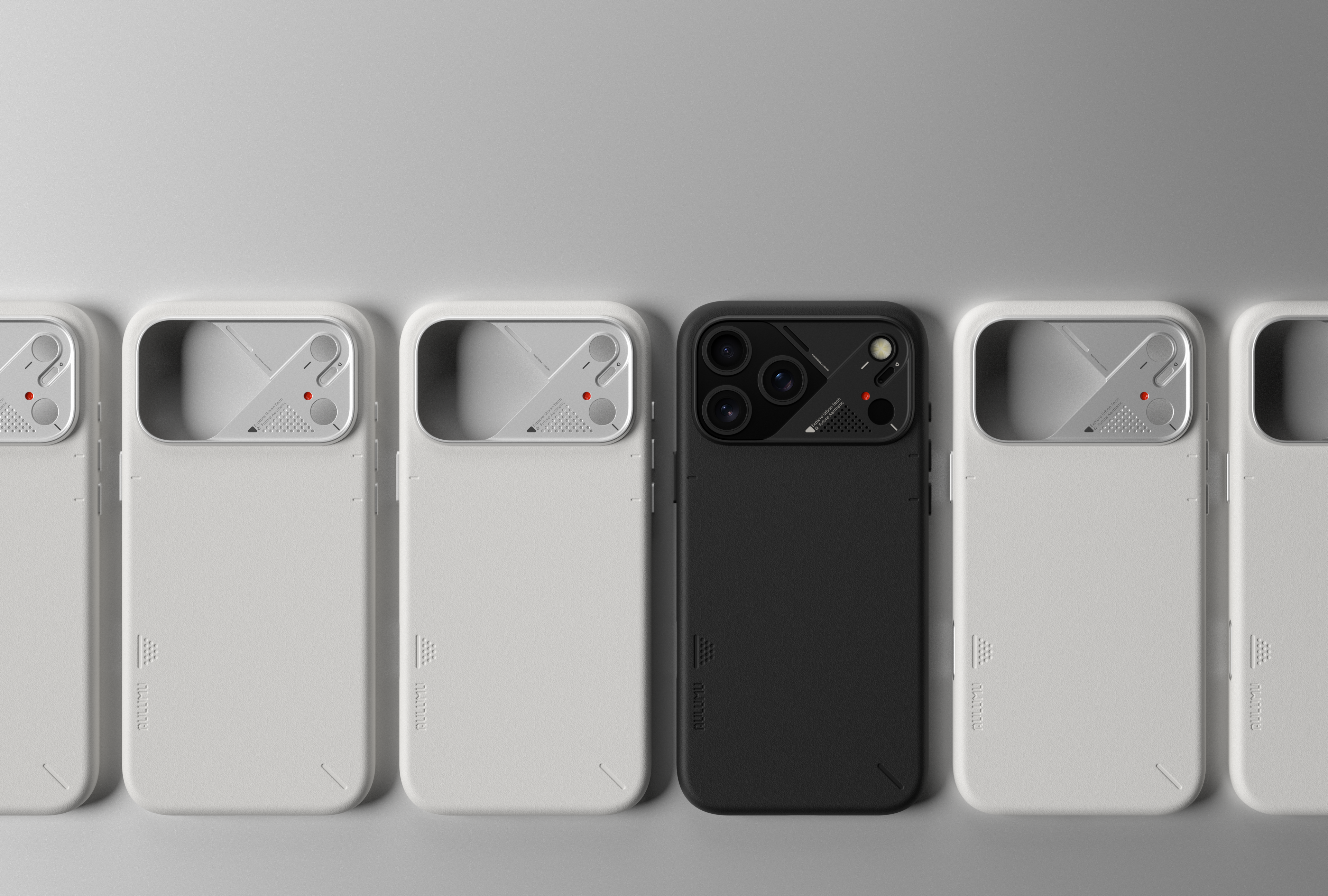 Aulumu iPhone 17 Pro Max İle Uyumlu A17 Vegan Leather Serisi MagSafe Deri Kılıf (Beyaz)